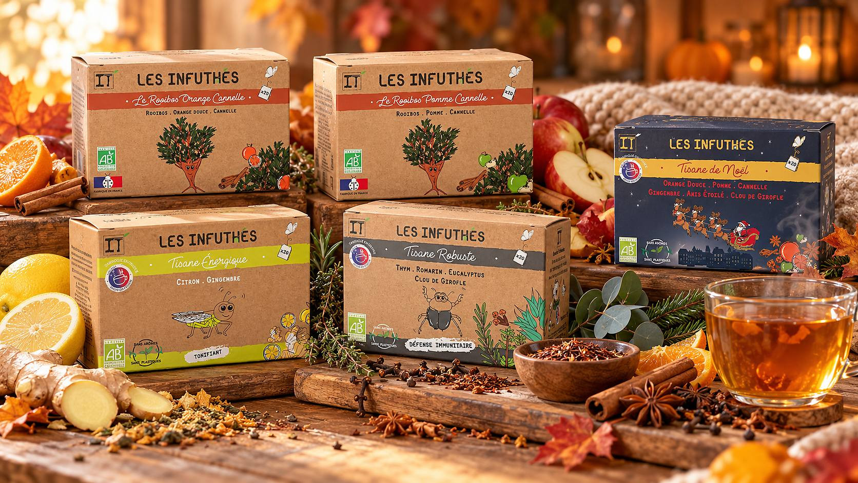 Infusions d’automne : 5 recettes bio sans arômes ajoutés à découvrir Les infuthés